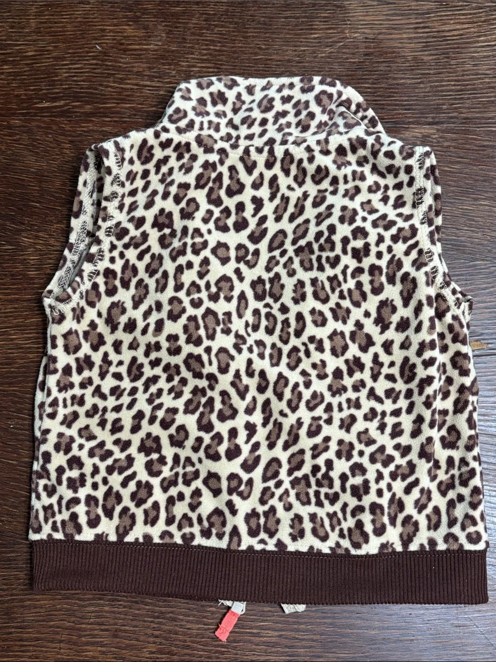 Carter's Leopard Print Zip Vest with Coral Pants Leggings Baby Girl Size 18 mo
